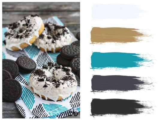 Picture,color blends, color combination,donuts oreo