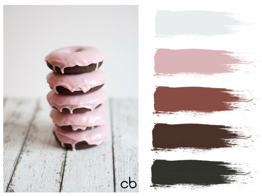 Picture,color blends, color combination,pink donuts