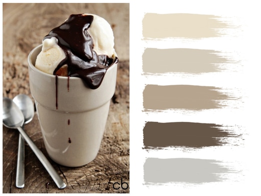 Picture,color blends, color combination,vanilla ice cream