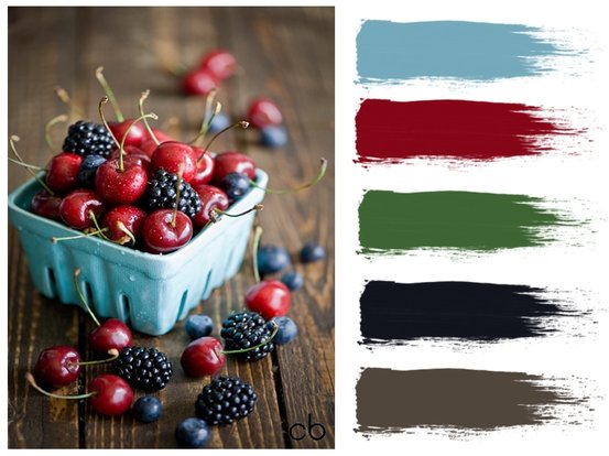 color blends, color combination,cherries,berries