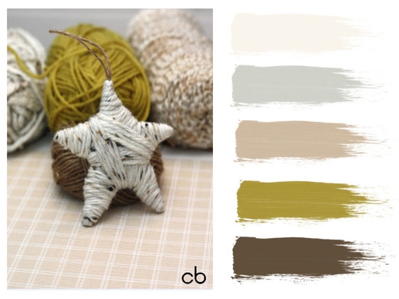 Picture,color blends, color combination,knitted star