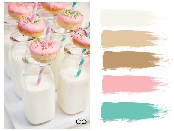 Picture,color blends, color combination,milk donuts