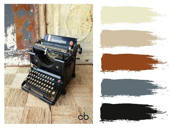 color blends, color combination,old scholl typewriter