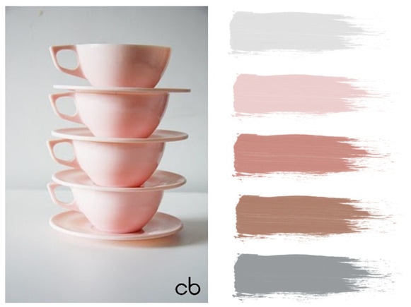 Picture,color blends, color combination,pink cups