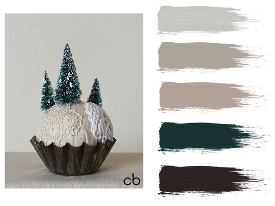 Picture,color blends, color combination,snow trees