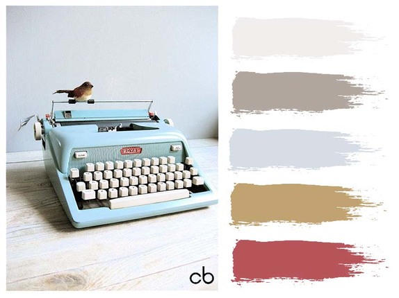 Picture,color blends, color combination,typewriter