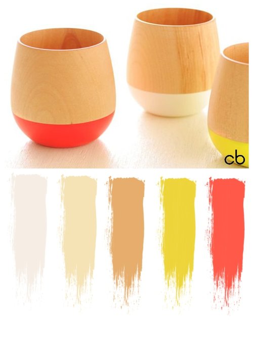 Picture,color blends, color combination,wood cups
