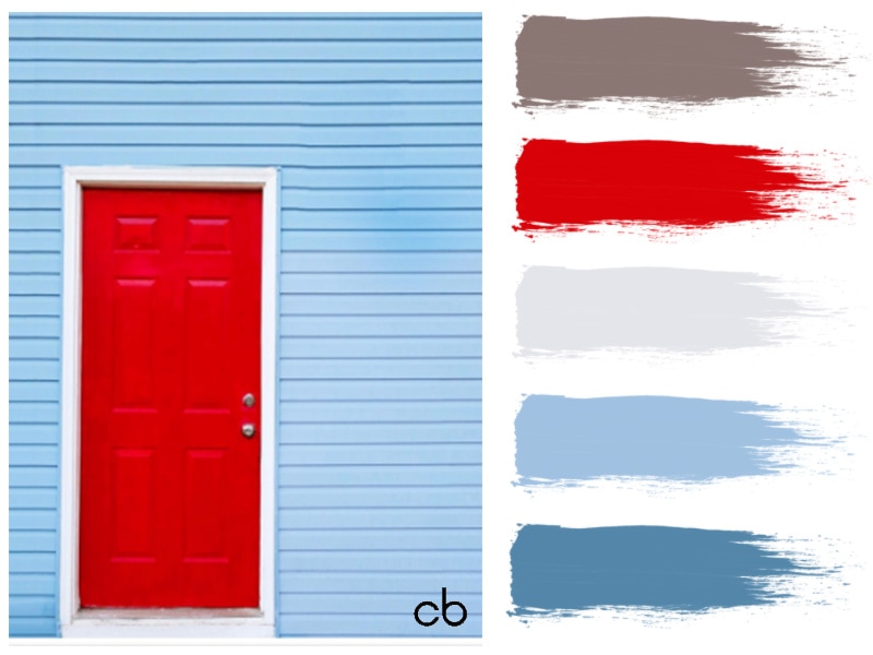 Picture,color blends, color combination,red door