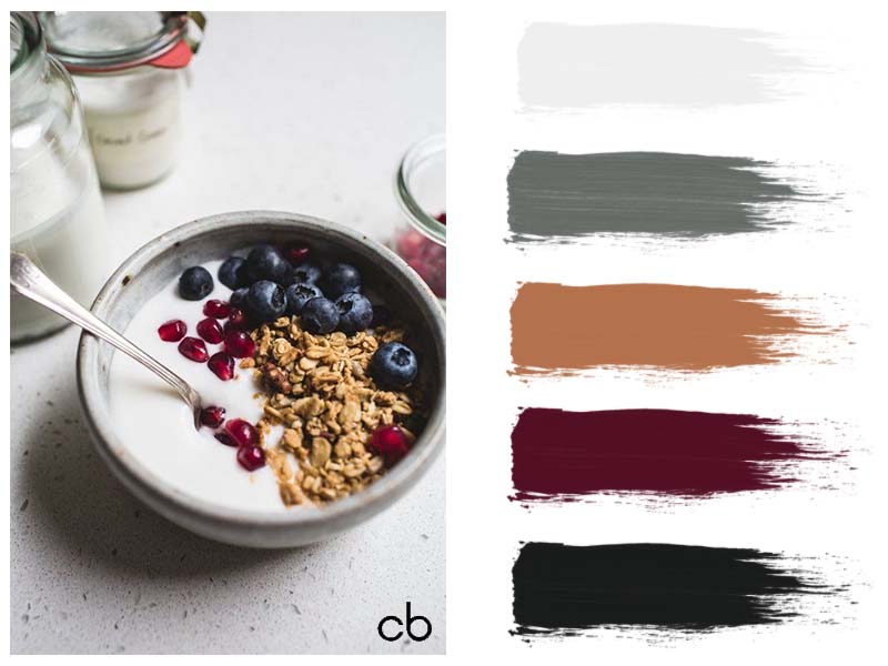 Picture,color blends, color combination, superfood breakfast